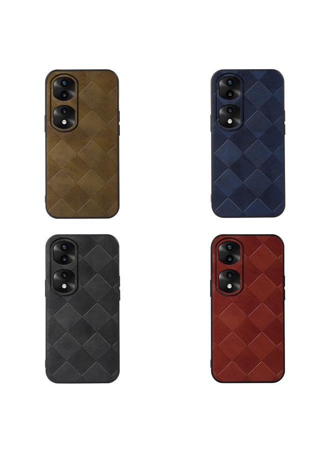 S-TOP Case For Honor 70 Pro / 70 Pro+ Weave Plaid PU Phone Case - Image 3