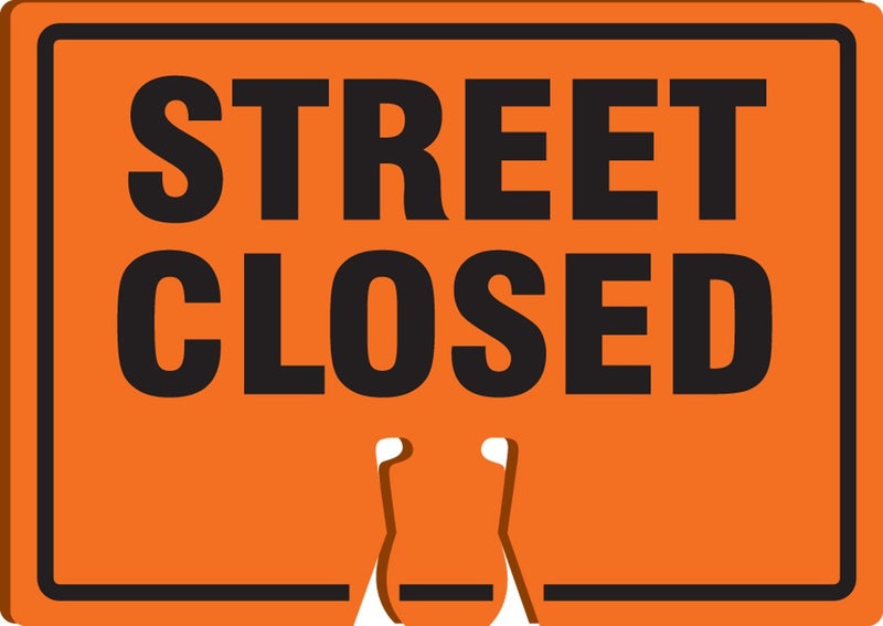 Accuform قمة مخروط المرور "الشارع مغلق" من AccuformNMC، اجمعها مع المخاريط البرتقالية لإنشاء علامة تحذير، 10" × 14" علامة مخروط بلاستيكية، مصنوعة في الولايات المتحدة، FBC770 - Image 5