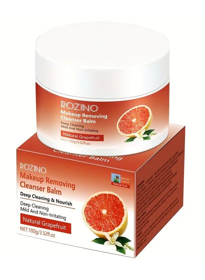 Rozino Grapefruit makeup remover cream, emit your fresh vitality. Gently remove makeup without irritation. Care for the skin as smooth as possible. Moistened by grapefruit, makeup removal can also be very comfortable. Deep cleansing. - Image 1