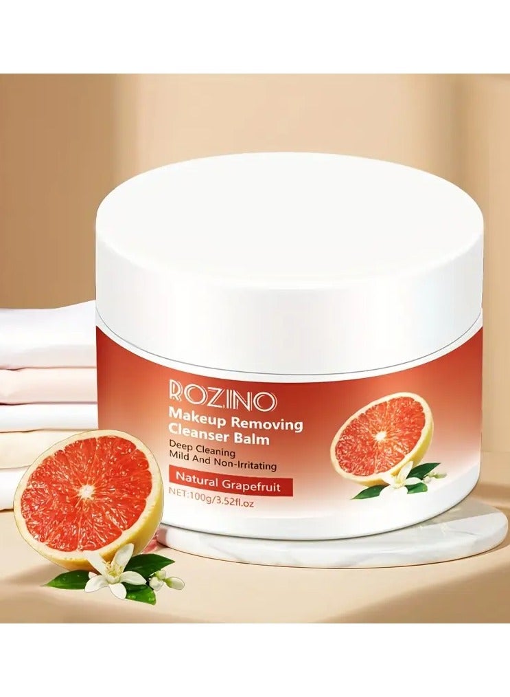 Rozino Grapefruit makeup remover cream, emit your fresh vitality. Gently remove makeup without irritation. Care for the skin as smooth as possible. Moistened by grapefruit, makeup removal can also be very comfortable. Deep cleansing. - Image 4