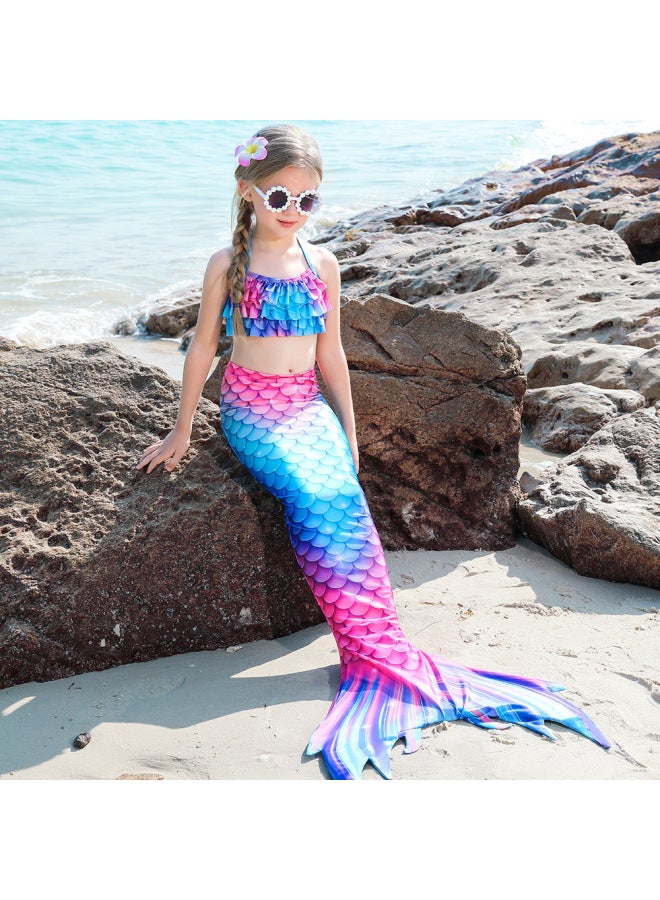 Swimsuit - Girls Mermaid Tail Swimsuit - JP18, 120 - Kids Swimming Costume, Beach Bikini, Summer Swimwear, Quick Dry, Pool Party, Bathing Suit Swimsuit - Image 3