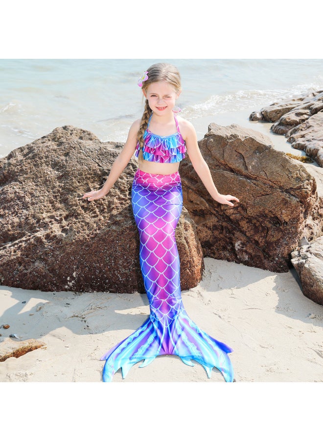 Swimsuit - Girls Mermaid Tail Swimsuit - JP18, 120 - Kids Swimming Costume, Beach Bikini, Summer Swimwear, Quick Dry, Pool Party, Bathing Suit Swimsuit - Image 5