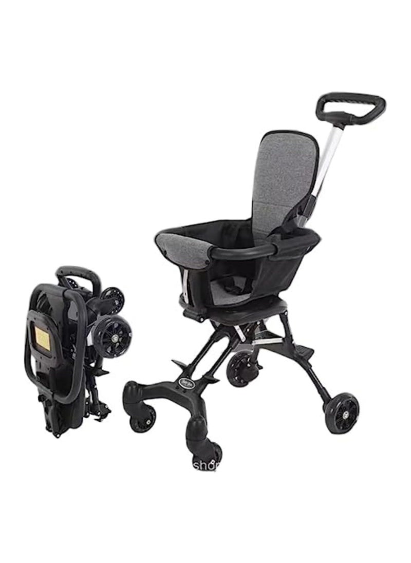 Generic - Stroller 3 Wheels B Shape Ultra Lightweight 9.4 lbs 4.2 kg Two Facing Large Seat and Backrest Stroller 10.2 lbs 4.2 kg Carry on Compatible Adjustable Handle Height Adjustable 1.5 Years Old Buggy Wheelbarrow - Image 1