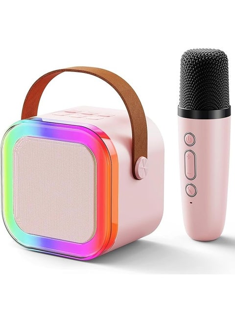 Bluetooth Speaker with Wireless Mic - Kids Microphone Toy - Wireless Karaoke Machine - Bluetooth Speaker and Microphone - Kids Speakers - Amazing Singing Experience for Kids and Adults with LED Light and Fun Sound Effects - Perfect Birthday and Party Gifts for Girls and Boys -