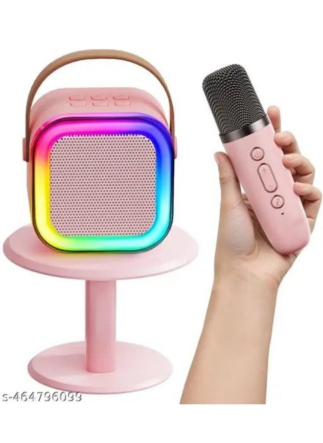 Bluetooth Speaker with Wireless Mic - Kids Microphone Toy - Wireless Karaoke Machine - Bluetooth Speaker and Microphone - Kids Speakers - Amazing Singing Experience for Kids and Adults with LED Light and Fun Sound Effects - Perfect Birthday and Party Gifts for Girls and Boys -
