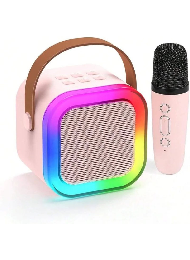 Bluetooth Speaker with Wireless Mic - Kids Microphone Toy - Wireless Karaoke Machine - Bluetooth Speaker and Microphone - Kids Speakers - Amazing Singing Experience for Kids and Adults with LED Light and Fun Sound Effects - Perfect Birthday and Party Gifts for Girls and Boys -