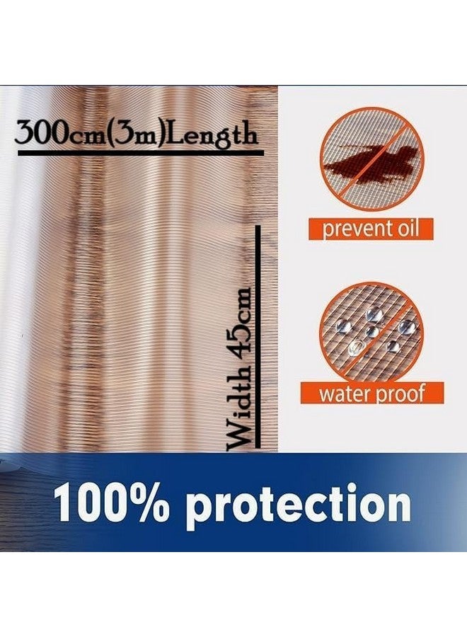 ElastPro Ethylene Vinyl Acetate 45 Cm X 3 M Transparent Food Grade Solid EVA Anti Slip Washable Matsheet For Fridge, Kitchen, Drawer, Shelf Liner, Table (Line Texture, Natural White) - Image 3