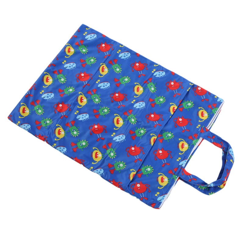 Waterproof Wet Bag: 1 Blue Quick-Drying Fabric - BPA Free PVC Free Multifunctional Reusable Cloth Diaper Wet Dry Bag for Home Travel Organization - Image 5