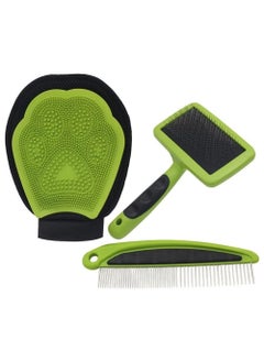 3 PCS Pet De-Shedding Brush Set for Dog & Cat, Professional Pet Grooming Tool Kit for Short Haired Dogs and Cats Reduces Undercoat Shedding, Puppy Loose Hair Remover Comb, Soft Rubber Glove - pzsku/ZEF9413682E9E163D37AFZ/45/_/1722564081/ad4b8d07-57fd-49c4-b4df-c459d2d974da