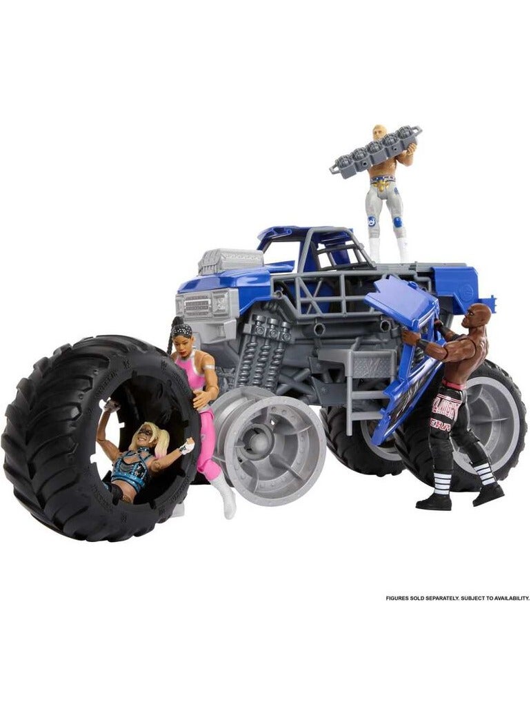 Mattel Games WWE Vehicle Wrekkin Slam Crusher Monster Truck Playset - Image 3