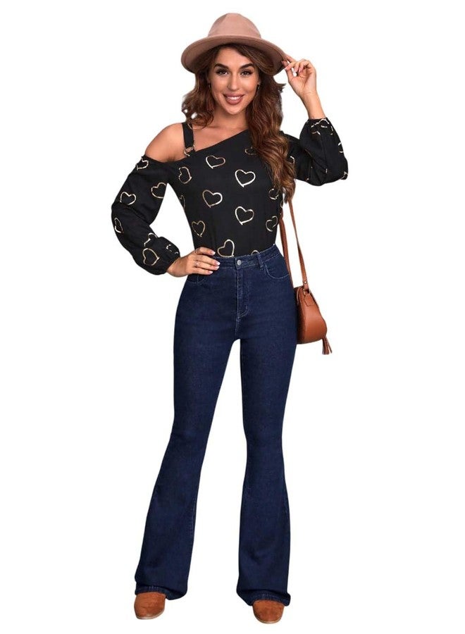 KOTTY Women's Solid Lightweight Navy Blue Fit and Flared Jeans(Blue,XL)-KTTLADIESJEANS3027XL - Image 1