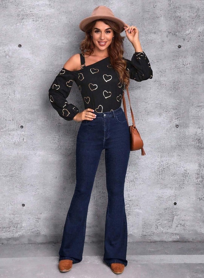 KOTTY Women's Solid Lightweight Navy Blue Fit and Flared Jeans(Blue,XL)-KTTLADIESJEANS3027XL - Image 2