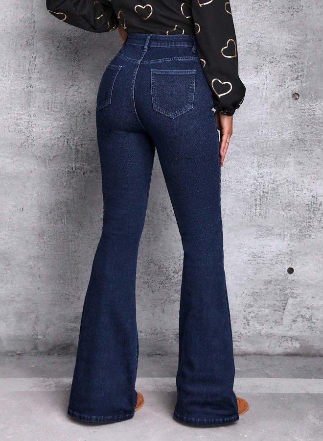 KOTTY Women's Solid Lightweight Navy Blue Fit and Flared Jeans(Blue,XL)-KTTLADIESJEANS3027XL - Image 4