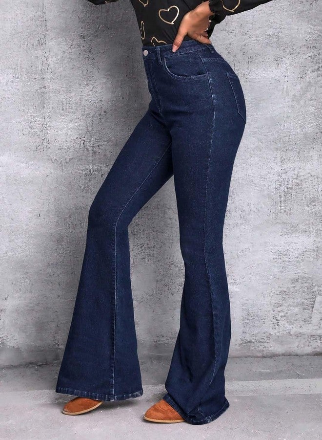 KOTTY Women's Solid Lightweight Navy Blue Fit and Flared Jeans(Blue,XL)-KTTLADIESJEANS3027XL - Image 5