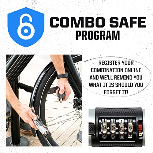 Kryptonite Keeper 790 Combo Bike Chain Lock, 3 Feet Long Heavy Duty Anti-Theft Sold Secure Gold Bicycle Chain Lock, 4-Digit Resettable Combination Lock for E-Bike Scooter Road Mountain Bikes,Black - Image 4
