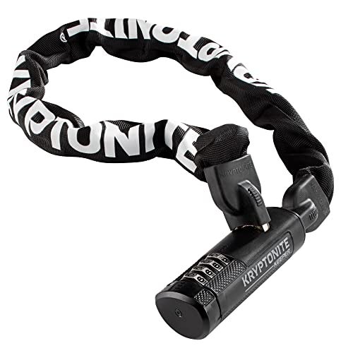 Kryptonite Keeper 790 Combo Bike Chain Lock, 3 Feet Long Heavy Duty Anti-Theft Sold Secure Gold Bicycle Chain Lock, 4-Digit Resettable Combination Lock for E-Bike Scooter Road Mountain Bikes,Black - Image 1