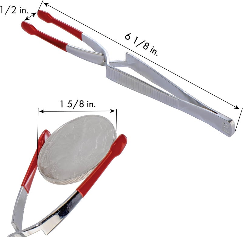 Lighthouse - Wide-Grip Plastic-Coated Coin Tongs - Non-Slip and Scratch-Free for Safe Handling - Image 5