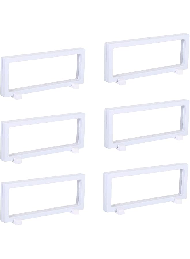 Green Tiger حافظة عرض إطار ثلاثي الأبعاد عائمة، 6 قطع حافظة عرض العملات، صندوق شفاف مع قاعدة، حامل مجوهرات بإطار عائم، صندوق منظم مستطيل لعملات الميداليات وعينات المجوهرات - Image 1