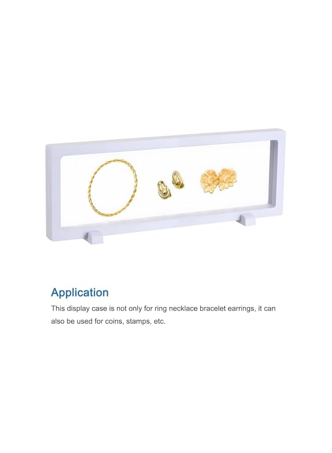 Green Tiger حافظة عرض إطار ثلاثي الأبعاد عائمة، 6 قطع حافظة عرض العملات، صندوق شفاف مع قاعدة، حامل مجوهرات بإطار عائم، صندوق منظم مستطيل لعملات الميداليات وعينات المجوهرات - Image 4