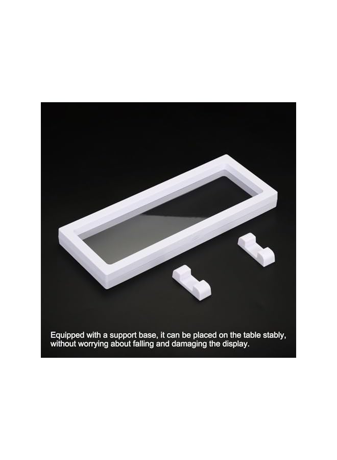 Green Tiger حافظة عرض إطار ثلاثي الأبعاد عائمة، 6 قطع حافظة عرض العملات، صندوق شفاف مع قاعدة، حامل مجوهرات بإطار عائم، صندوق منظم مستطيل لعملات الميداليات وعينات المجوهرات - Image 2