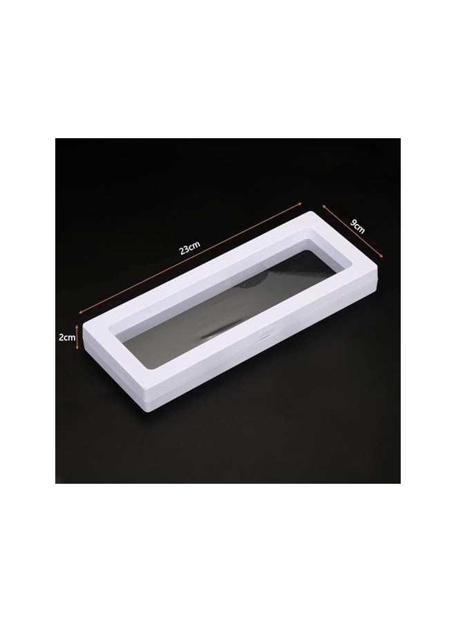 Green Tiger حافظة عرض إطار ثلاثي الأبعاد عائمة، 6 قطع حافظة عرض العملات، صندوق شفاف مع قاعدة، حامل مجوهرات بإطار عائم، صندوق منظم مستطيل لعملات الميداليات وعينات المجوهرات - Image 5