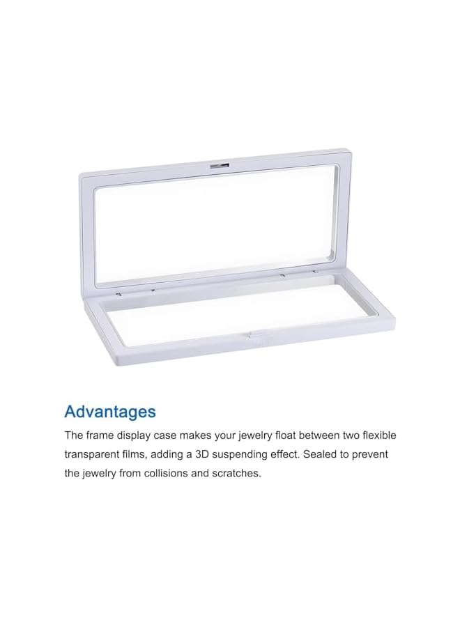 Green Tiger حافظة عرض إطار ثلاثي الأبعاد عائمة، 6 قطع حافظة عرض العملات، صندوق شفاف مع قاعدة، حامل مجوهرات بإطار عائم، صندوق منظم مستطيل لعملات الميداليات وعينات المجوهرات - Image 3
