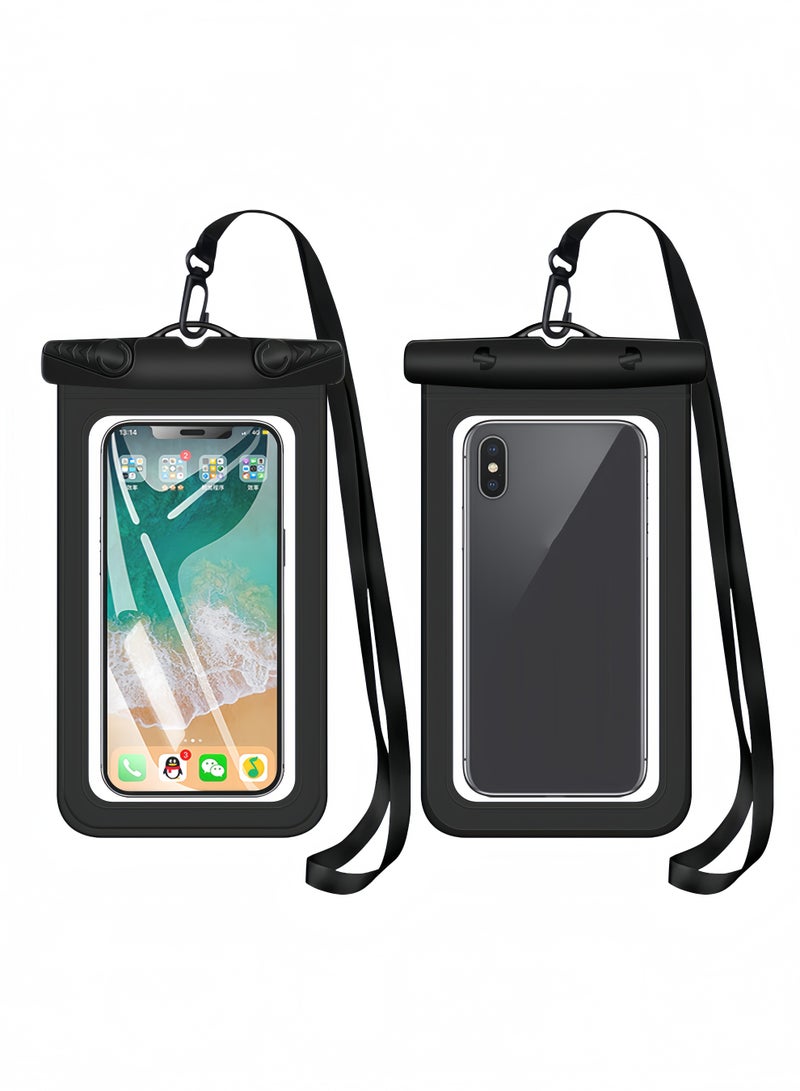 1 Pack Waterproof Phone Case, 7" Universal Dry Bag for iPhone 15/14/13/12 Pro Max, IPX8 Waterproof Pouch, Cruise Ship & Beach Essentials, Black - Image 2