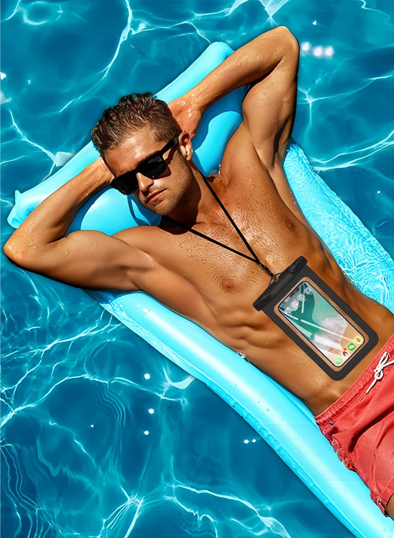 1 Pack Waterproof Phone Case, 7" Universal Dry Bag for iPhone 15/14/13/12 Pro Max, IPX8 Waterproof Pouch, Cruise Ship & Beach Essentials, Black - Image 4