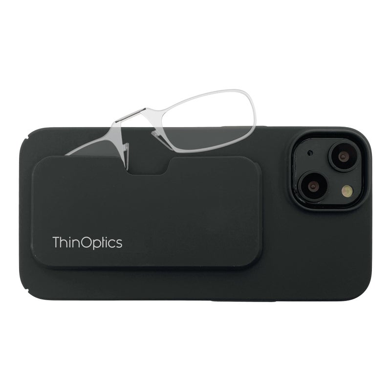 ThinOptics Slimline Rectangular Reading, iPhone 15 Case/Clear Glasses, 44 mm + 1.5 - Image 3