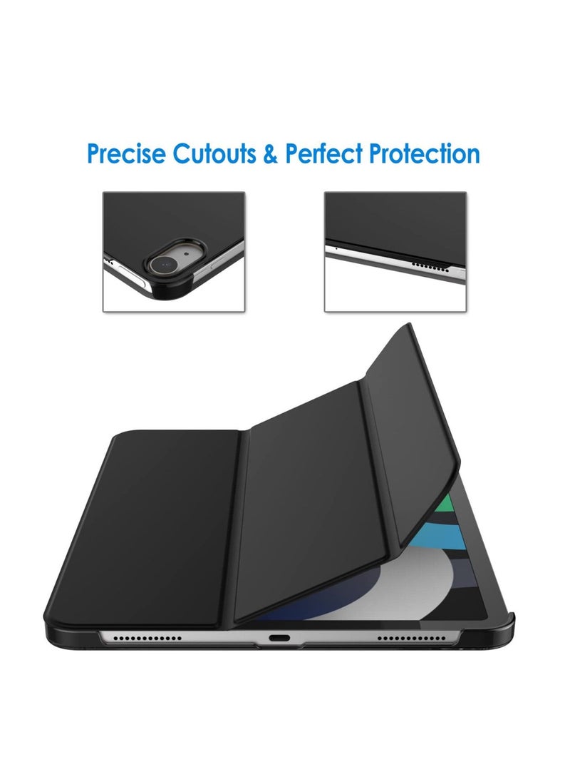 Generic - Slim Stand Hard Back Shell Protective Smart Cover Cases for iPad Air 5th Generation Case 2022/iPad Air 4th 2020 Case 10.9 Inch Black - Image 1