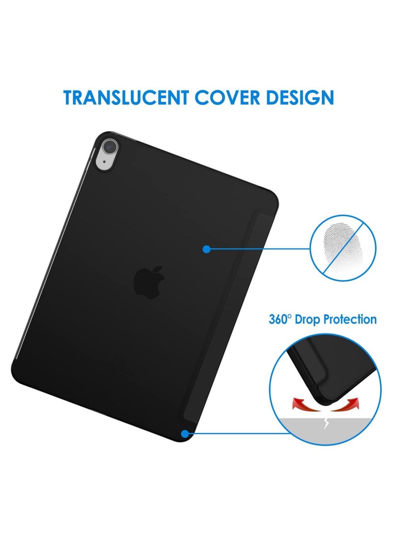 Generic - Slim Stand Hard Back Shell Protective Smart Cover Cases for iPad Air 5th Generation Case 2022/iPad Air 4th 2020 Case 10.9 Inch Black - Image 1