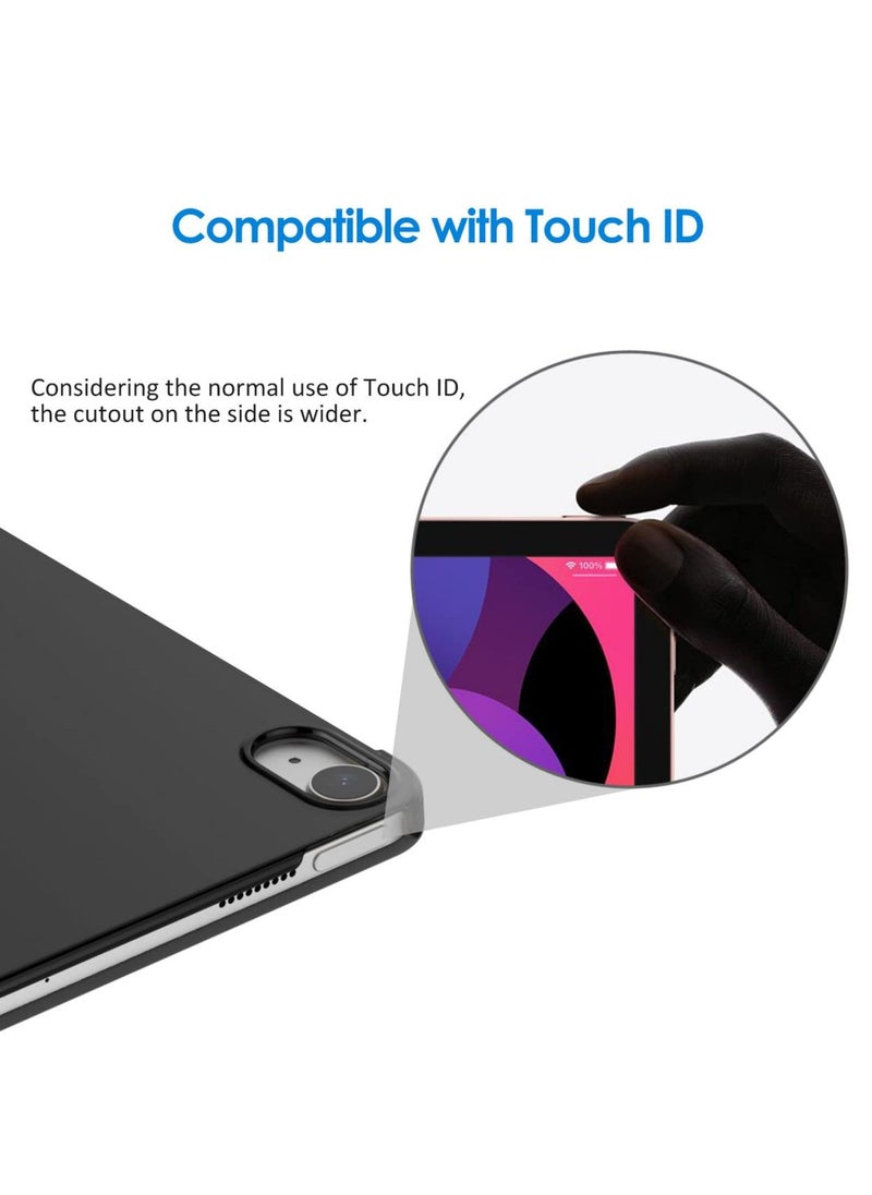 Generic - Slim Stand Hard Back Shell Protective Smart Cover Cases for iPad Air 5th Generation Case 2022/iPad Air 4th 2020 Case 10.9 Inch Black - Image 1