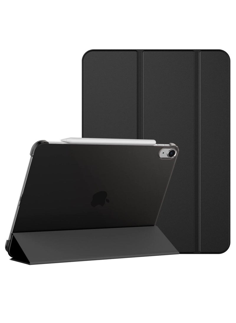 Generic - Slim Stand Hard Back Shell Protective Smart Cover Cases for iPad Air 5th Generation Case 2022/iPad Air 4th 2020 Case 10.9 Inch Black - Image 1