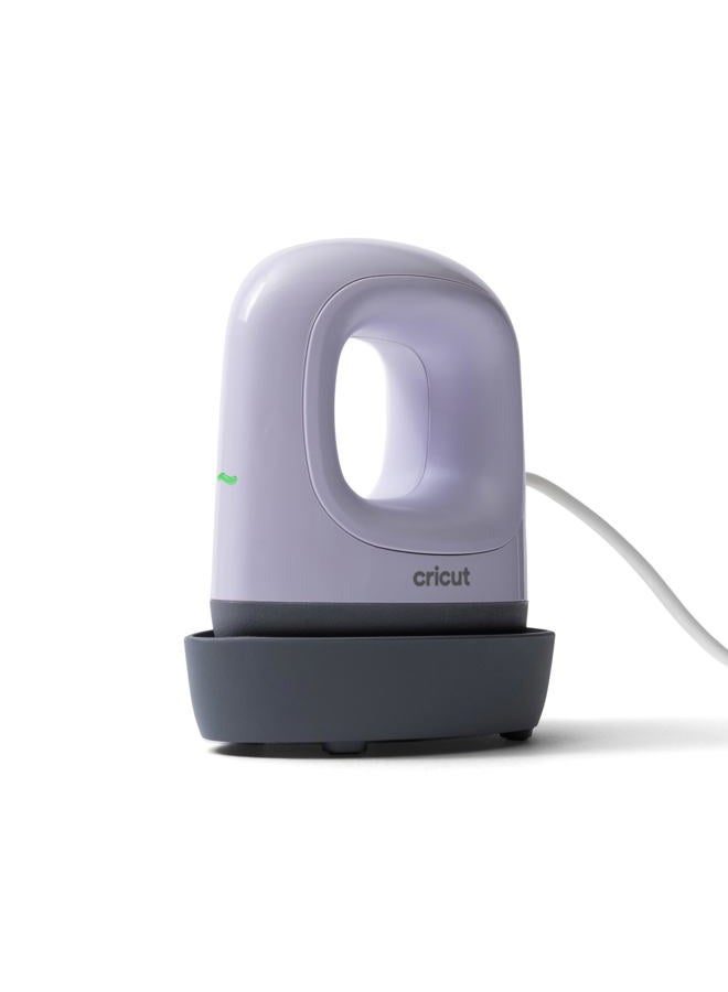 Cricut EasyPress Mini™ LT - لافندر - مكبس حراري صغير لضغط الأحذية، ملابس الأطفال، القمصان، والمزيد - سهل الاستخدام بإعداد واحد - طرف دقيق - مكواة صغيرة مدمجة وقابلة للنقل - Image 1