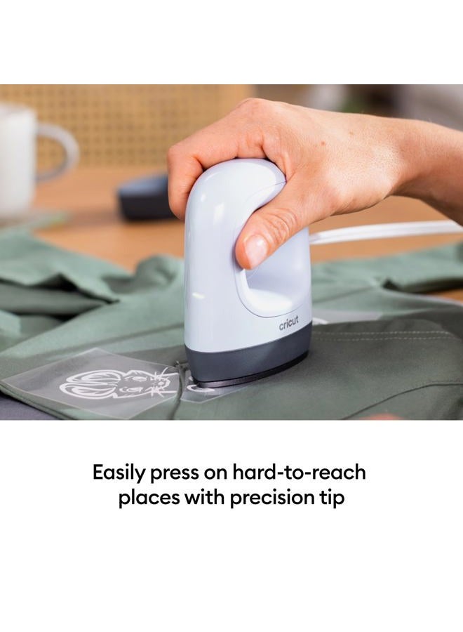 Cricut EasyPress Mini™ LT - لافندر - مكبس حراري صغير لضغط الأحذية، ملابس الأطفال، القمصان، والمزيد - سهل الاستخدام بإعداد واحد - طرف دقيق - مكواة صغيرة مدمجة وقابلة للنقل - Image 5