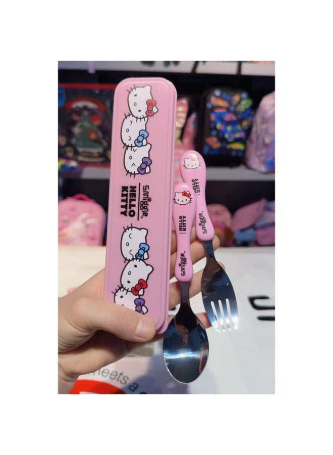 Australian Smiggle Knife And Fork Set Kidsren's Tableware Storage Box Fork Spoon Gift Box Lunch Fork And Spoon Set Box