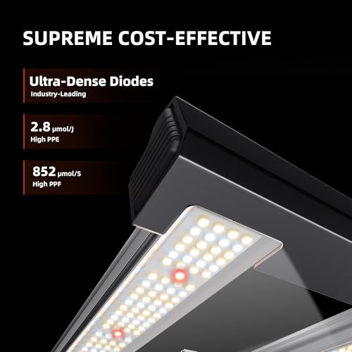 Spider Farmer G3000 Cost-Effective LED Grow Lights 300W, Upgraded App Remote Control, 3x3ft Coverage Full Spectrum Dimmable Bar Style Growing Lamp for Indoor Plants - Image 3