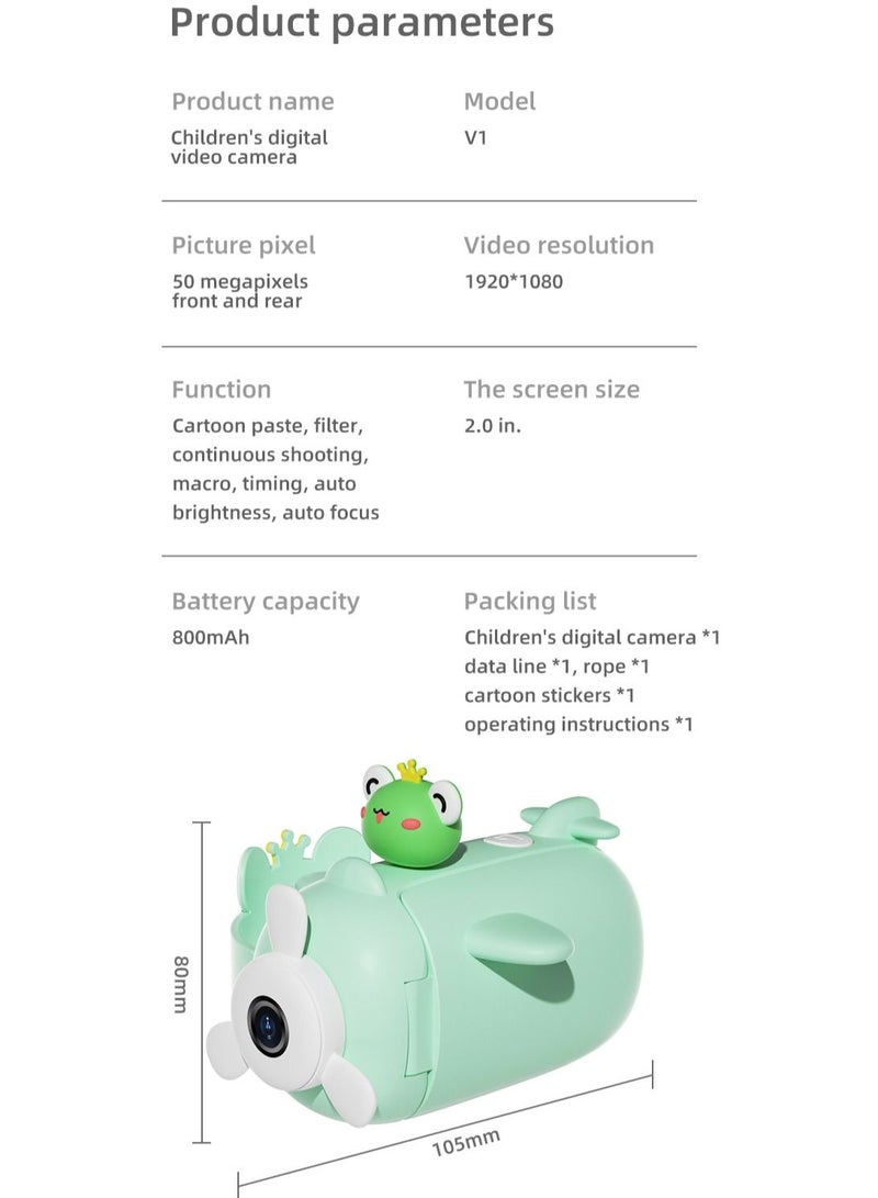 GULFLINK Kids Toy Camera for Child Boys Girls Green - Image 3