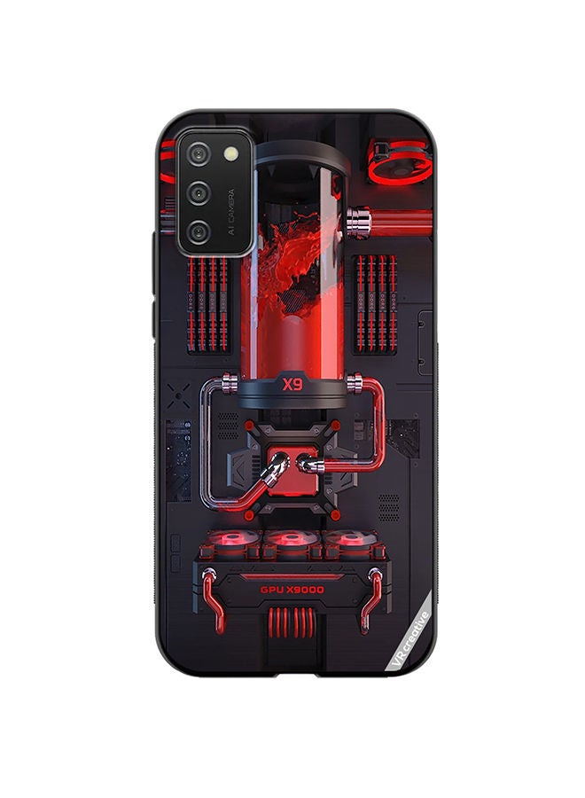 VR CREATIVE Protective Case Cover For Samsung Galaxy A03s Red X9 Design Multicolour - Image 1