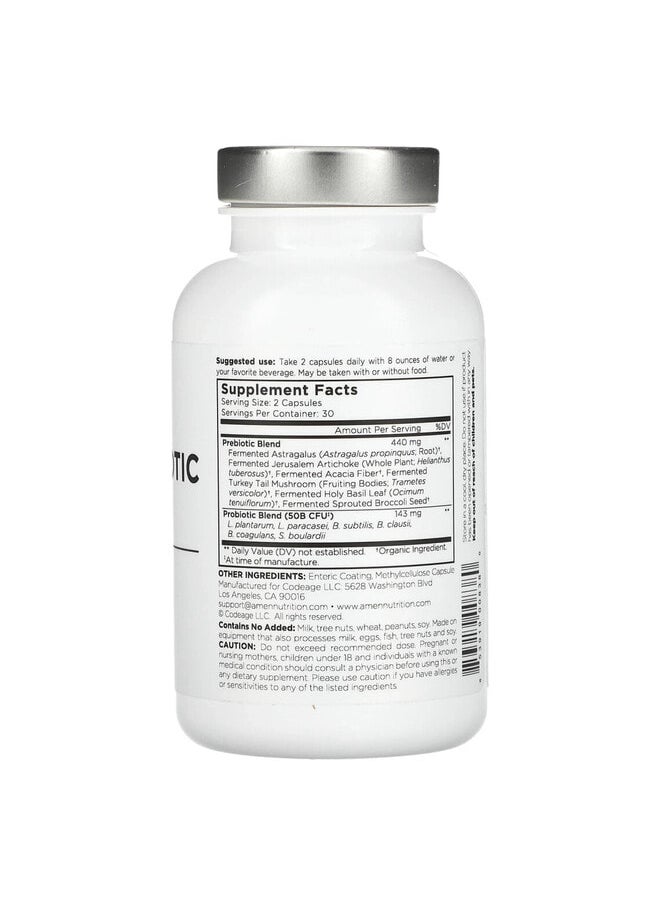 Codeage Amen, SBO Probiotic, 50 Billion CFU, 60 Vegetable Capsules  - Image 2