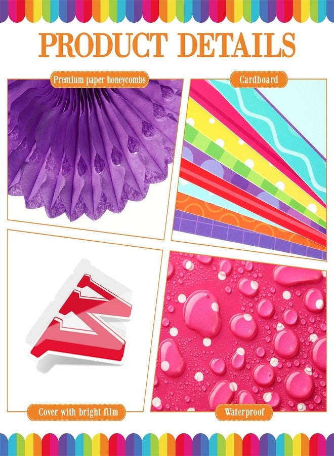Qilery Welcome Bulletin Board Sets Welcome Back Classroom Decorations Bulletin Board Nameplate Cutout Paper Fans Banner for Back to School Chalkboard Wall Decor (Colorful) - Image 3