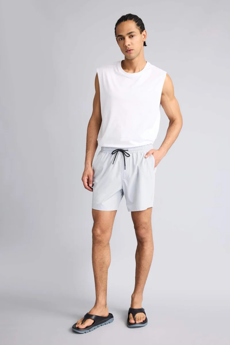 Defacto  Printed Stretchy Textured Sports Swim Shorts for Men | Best Price UAE
