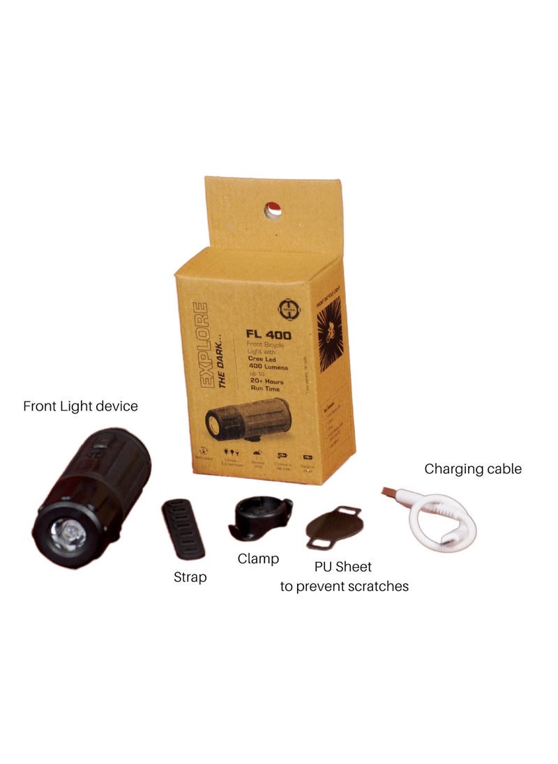 TRYKA GEARS Tryka Gears Front Light FL 400 Lumens Heavy Duty Battery Made in India  - Image 3
