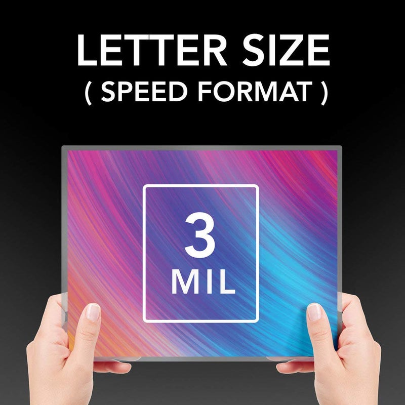 GBC Laminating Sheets, Thermal Laminating Pouches, Letter Size, 3Mil, Speed Format, EZUse 100 Pack (3200715) - Image 2