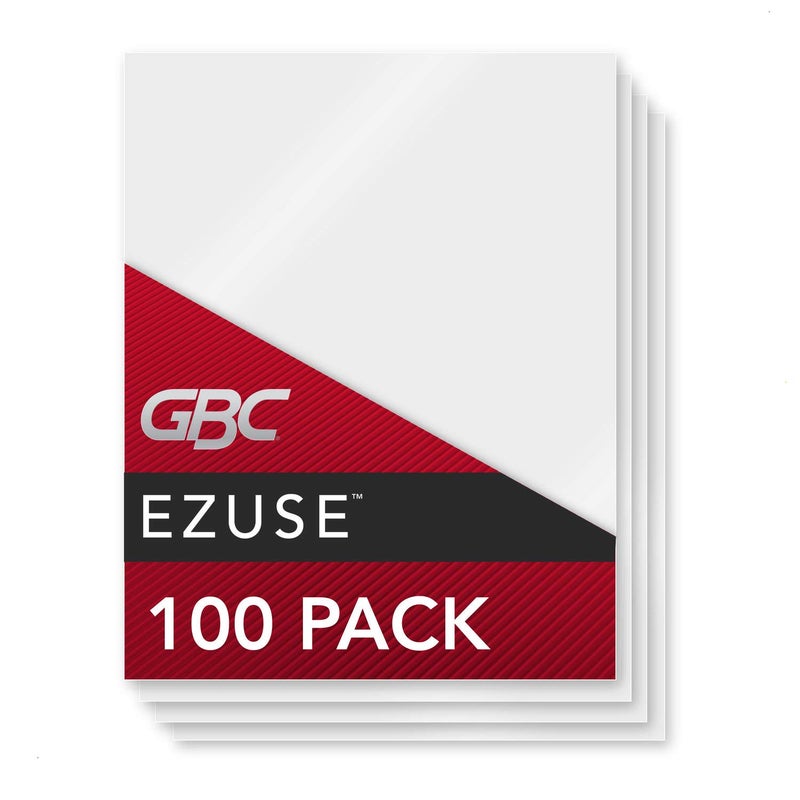 GBC Laminating Sheets, Thermal Laminating Pouches, Letter Size, 3Mil, Speed Format, EZUse 100 Pack (3200715) - Image 1