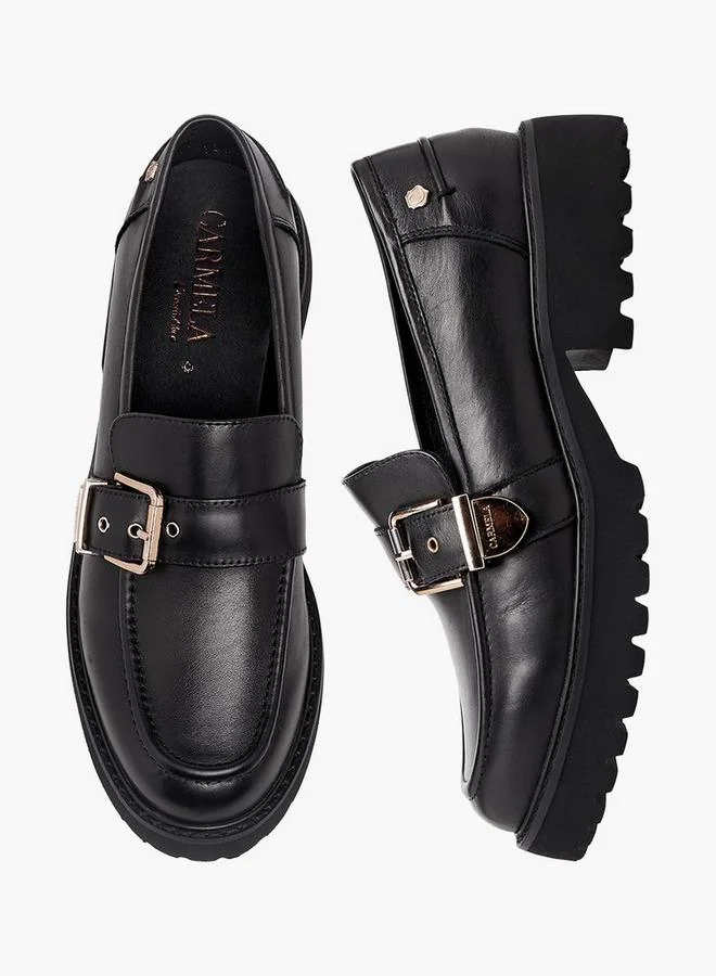 Carmela Women Buckle Detail Leather Loafer