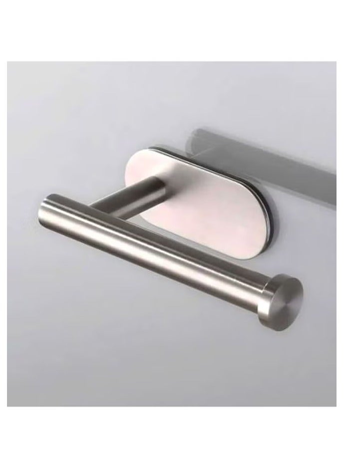 NOOM Stainless Steel Toilet Paper Holder Silver 15x5cm Wall Mounted Bathroom Accessory for Home and Office Use - Image 3