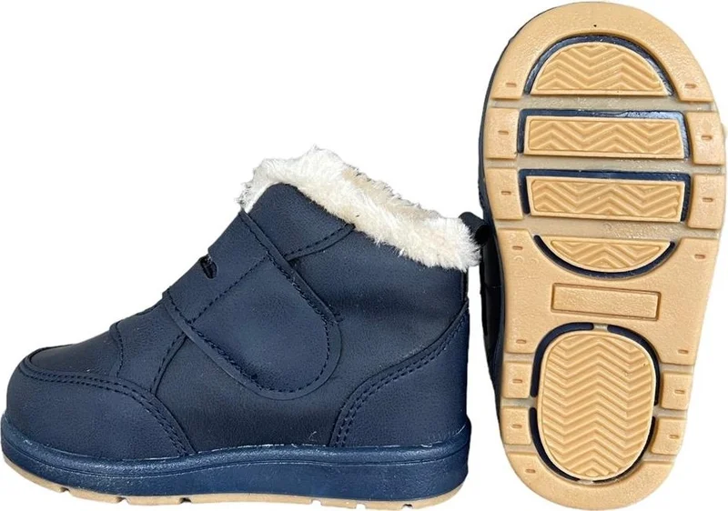 Liger Panda Detailed Kids Baby Boots Navy Blue
