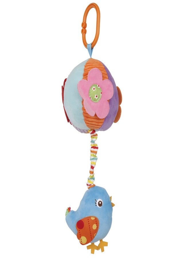 FabeKee My First Baby Toy,Soft Hanging Crinkle Squeaky Dangling Toy Car Seat Stroller Toys with Plush Animal C-Clip Ring for Infant Babies Boys and Girls (Blue) - Image 1