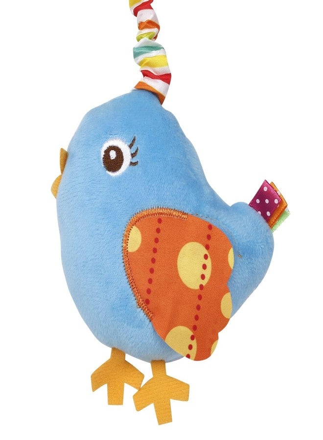 FabeKee My First Baby Toy,Soft Hanging Crinkle Squeaky Dangling Toy Car Seat Stroller Toys with Plush Animal C-Clip Ring for Infant Babies Boys and Girls (Blue) - Image 3